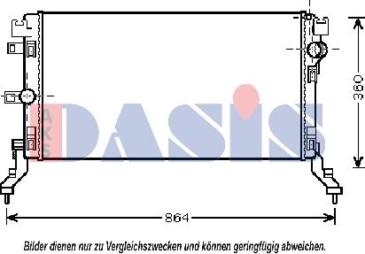 AKS Dasis 180069N - Радіатор, охолодження двигуна autocars.com.ua