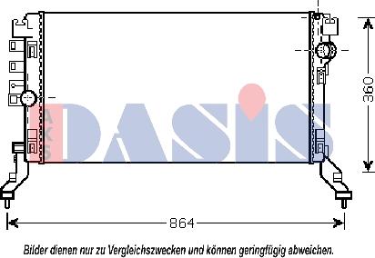 AKS Dasis 180071N - Радіатор, охолодження двигуна autocars.com.ua