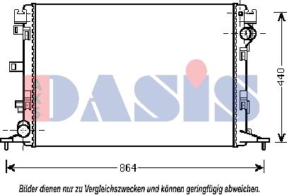 AKS Dasis 180072N - Радіатор, охолодження двигуна autocars.com.ua