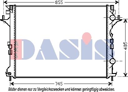 AKS Dasis 180073N - Радіатор, охолодження двигуна autocars.com.ua