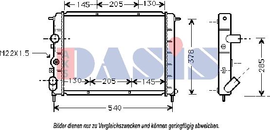 AKS Dasis 181560N - Радіатор, охолодження двигуна autocars.com.ua