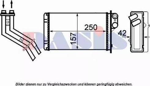 AKS Dasis 189004N - Теплообмінник, опалення салону autocars.com.ua