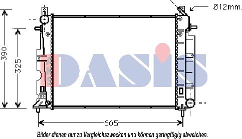 AKS Dasis 190190N - Радіатор, охолодження двигуна autocars.com.ua