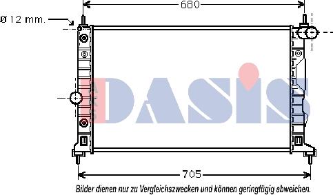 AKS Dasis 190310N - Радиатор, охлаждение двигателя autodnr.net