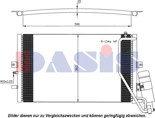 AKS Dasis 192003N - Конденсатор, кондиціонер autocars.com.ua