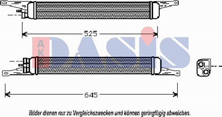 AKS Dasis 196003N - Масляний радіатор, рухове масло autocars.com.ua