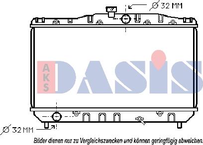 AKS Dasis 210054N - Радіатор, охолодження двигуна autocars.com.ua