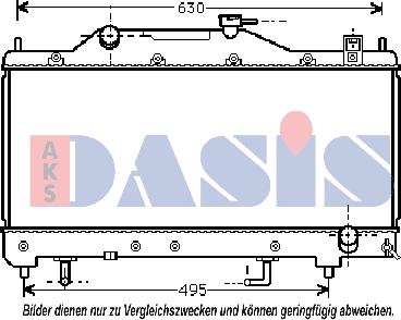 AKS Dasis 210091N - Радіатор, охолодження двигуна autocars.com.ua