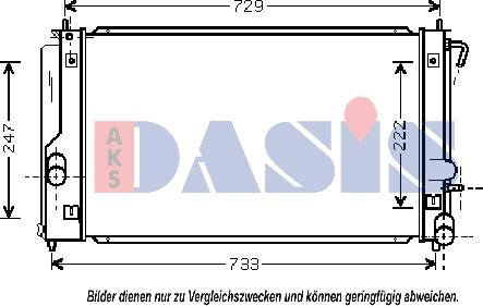 AKS Dasis 210094N - Радіатор, охолодження двигуна autocars.com.ua