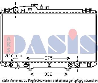 AKS Dasis 210127N - Радіатор, охолодження двигуна autocars.com.ua