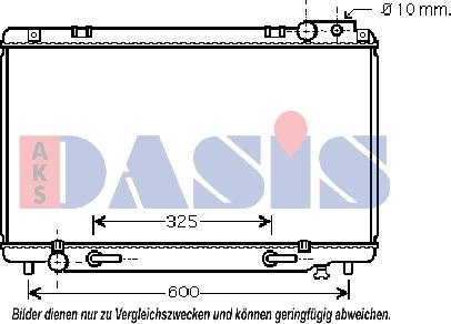 AKS Dasis 210128N - Радіатор, охолодження двигуна autocars.com.ua