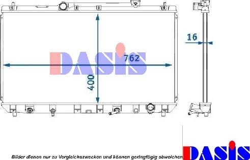 AKS Dasis 210144N - Радіатор, охолодження двигуна autocars.com.ua