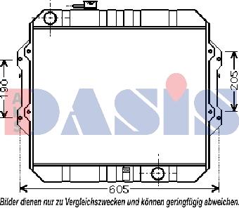 AKS Dasis 210167N - Радіатор, охолодження двигуна autocars.com.ua