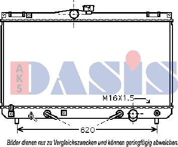 AKS Dasis 210196N - Радіатор, охолодження двигуна autocars.com.ua