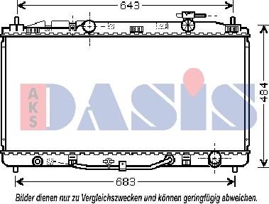 AKS Dasis 210206N - Радіатор, охолодження двигуна autocars.com.ua