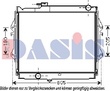 AKS Dasis 210208N - Радіатор, охолодження двигуна autocars.com.ua