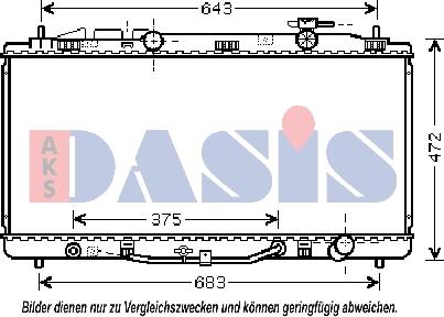 AKS Dasis 210209N - Радіатор, охолодження двигуна autocars.com.ua