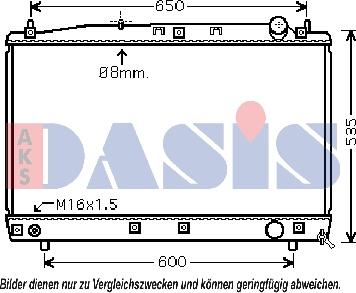 AKS Dasis 210219N - Радіатор, охолодження двигуна autocars.com.ua