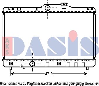 AKS Dasis 210230N - Радіатор, охолодження двигуна autocars.com.ua