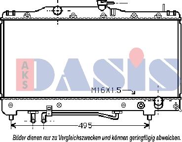 AKS Dasis 210510N - Радіатор, охолодження двигуна autocars.com.ua