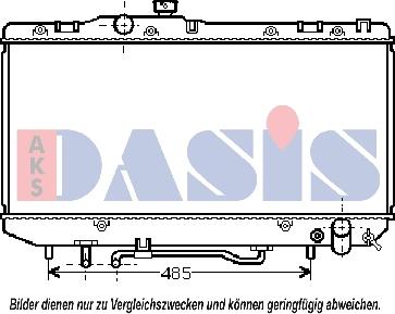 AKS Dasis 211560N - Радіатор, охолодження двигуна autocars.com.ua