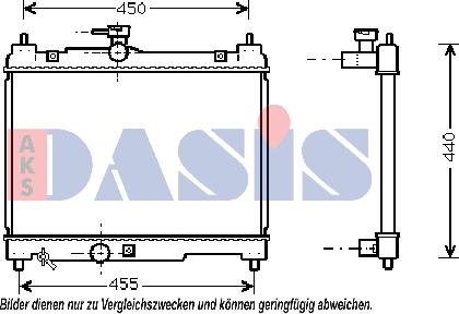 AKS Dasis 211700N - Радіатор, охолодження двигуна autocars.com.ua