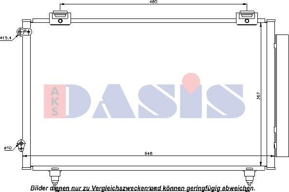 AKS Dasis 212043N - Конденсатор, кондиціонер autocars.com.ua