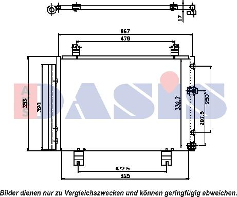AKS Dasis 212050N - Конденсатор, кондиціонер autocars.com.ua
