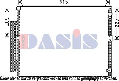 AKS Dasis 212073N - Конденсатор, кондиціонер autocars.com.ua