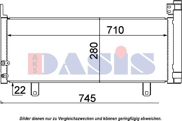 AKS Dasis 212078N - Конденсатор, кондиціонер autocars.com.ua