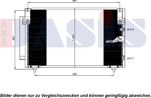 AKS Dasis 212111N - Конденсатор, кондиціонер autocars.com.ua