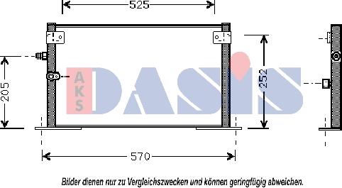 AKS Dasis 212900N - Конденсатор, кондиціонер autocars.com.ua