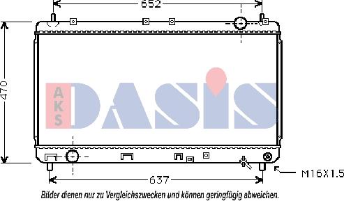 AKS Dasis 213770N - Радіатор, охолодження двигуна autocars.com.ua