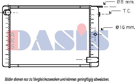 AKS Dasis 220420N - Радіатор, охолодження двигуна autocars.com.ua