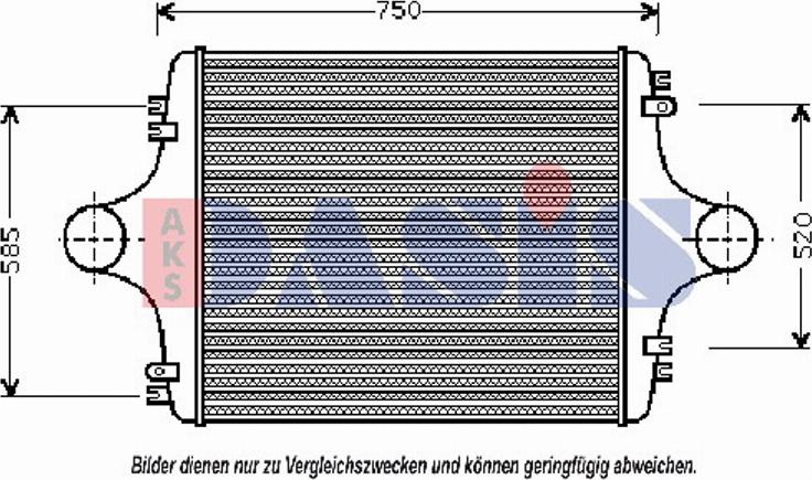 AKS Dasis 267280T - Интеркулер autocars.com.ua
