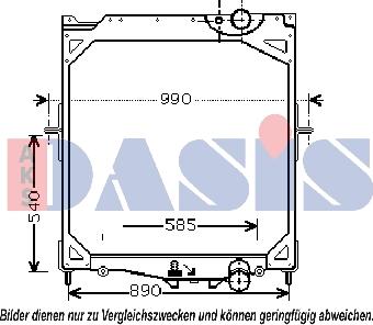 AKS Dasis 280005N - Радиатор, охлаждение двигателя autodnr.net