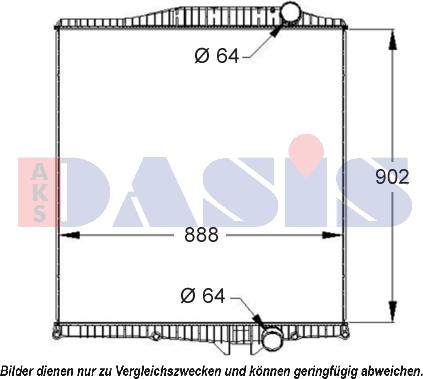 AKS Dasis 280005S - Радиатор, охлаждение двигателя autodnr.net