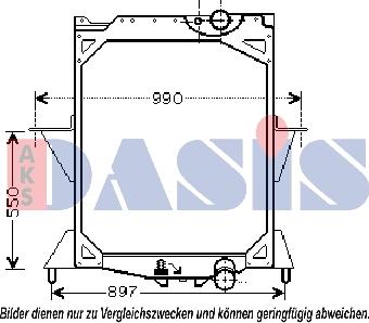 AKS Dasis 280009N - Радиатор, охлаждение двигателя autodnr.net