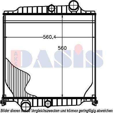 AKS Dasis 280016N - Радіатор, охолодження двигуна autocars.com.ua