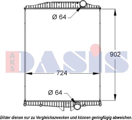 AKS Dasis 280100S - Радіатор, охолодження двигуна autocars.com.ua