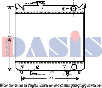 AKS Dasis 320022N - Радіатор, охолодження двигуна autocars.com.ua