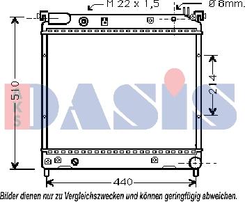 AKS Dasis 320360N - Радіатор, охолодження двигуна autocars.com.ua