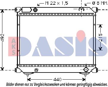 AKS Dasis 320370N - Радіатор, охолодження двигуна autocars.com.ua