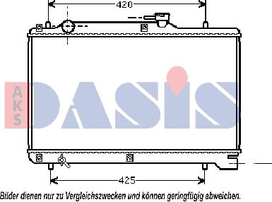 AKS Dasis 320430N - Радіатор, охолодження двигуна autocars.com.ua