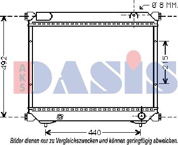 AKS Dasis 322003N - Радіатор, охолодження двигуна autocars.com.ua