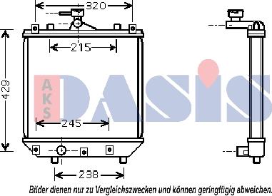 AKS Dasis 322004N - Радіатор, охолодження двигуна autocars.com.ua