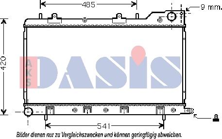 AKS Dasis 350017N - Радіатор, охолодження двигуна autocars.com.ua