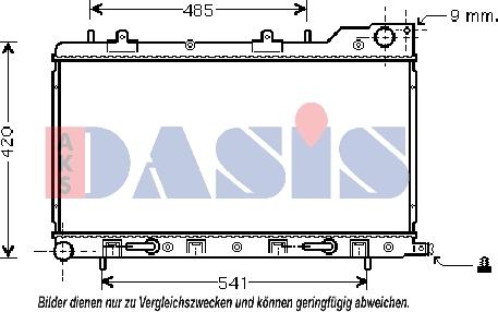 AKS Dasis 350018N - Радіатор, охолодження двигуна autocars.com.ua