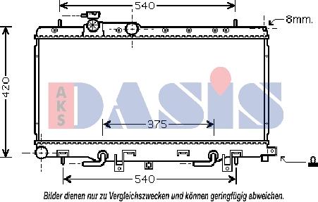 AKS Dasis 350022N - Радіатор, охолодження двигуна autocars.com.ua