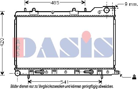 AKS Dasis 350024N - Радіатор, охолодження двигуна autocars.com.ua